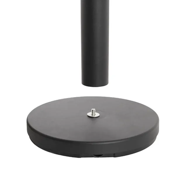 Retractable Barrier Post Bollard Set 2 Black (32cmDx92cmH)