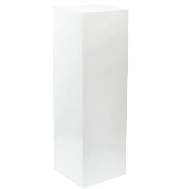 Fibreglass Plinth Square Gloss White (38x38x121cmH)