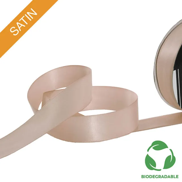 Ribbon Bio-Poly Blend Deluxe Satin Rose Gold (25mmx25m)