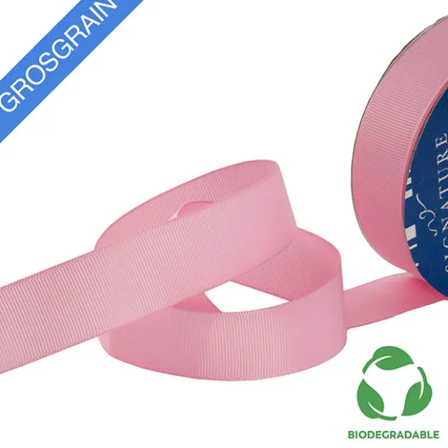 Ribbon Bio-Poly Blend Grosgrain Pink Delight (25mmx25m)