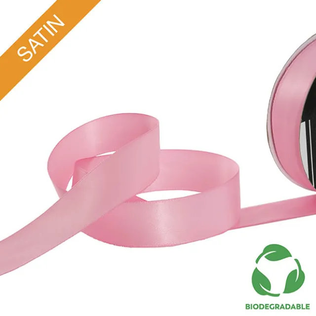 Ribbon Bio-Poly Blend Deluxe Satin Pink Delight (25mmx25m)