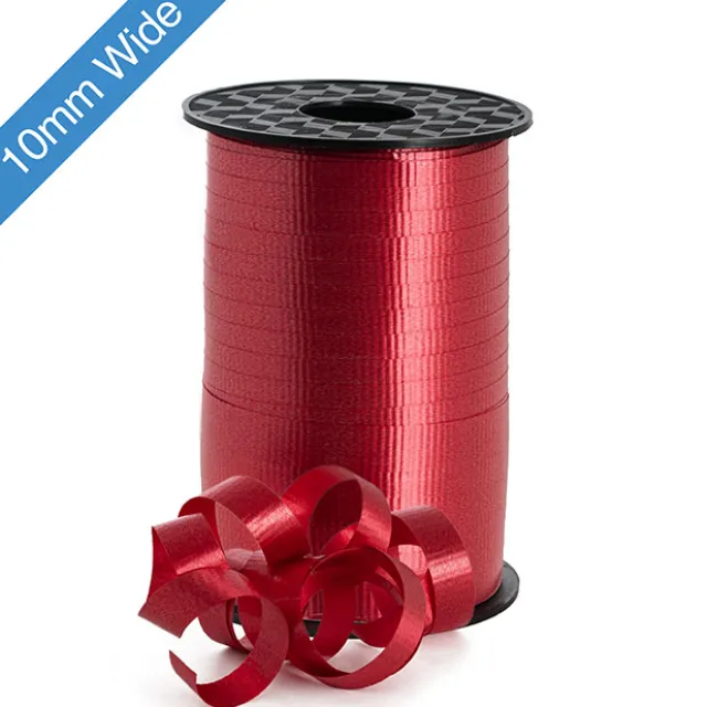 Ribbon Curling 10mm Red (10mmx100m)