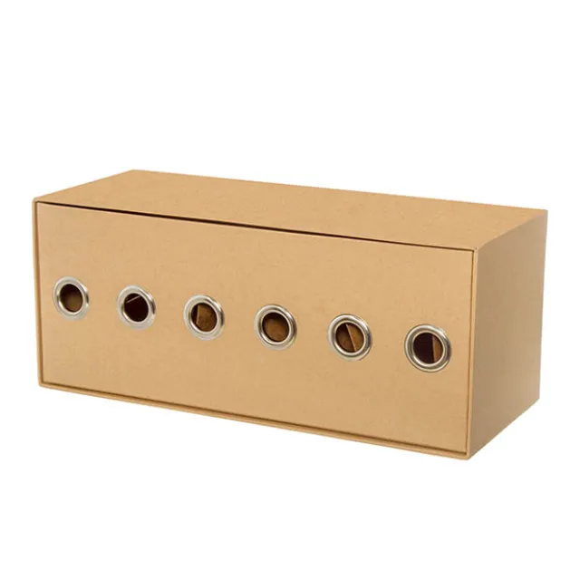 Ribbon Dispenser Box Natural (36x15x15cmH)