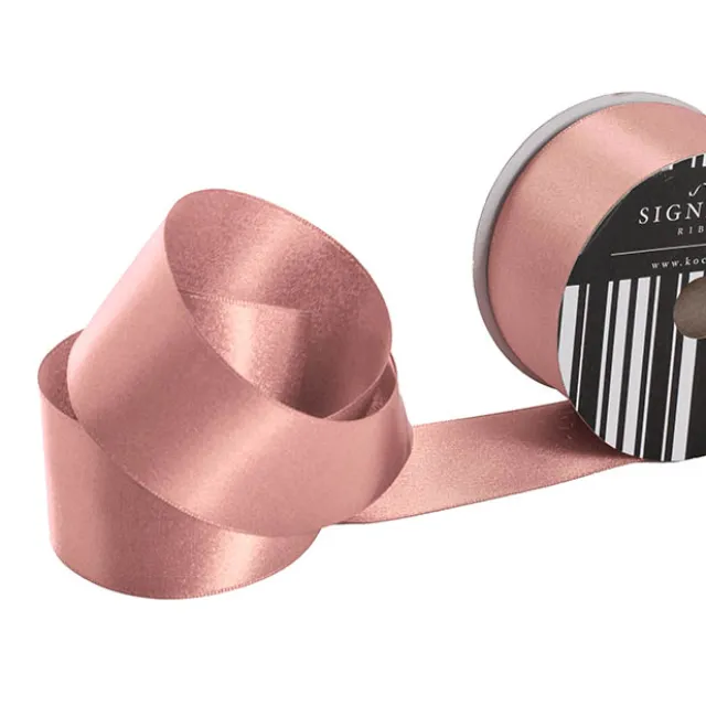 Ribbon Double Face Satin Shimmer Rose Gold (50mmx20m)