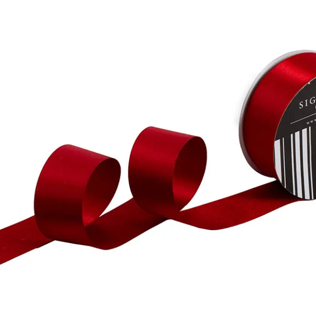 Ribbon Double Face Satin Shimmer Dark Red (38mmx20m)