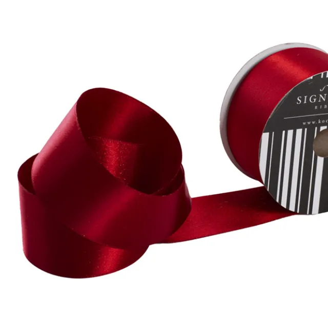 Ribbon Double Face Satin Shimmer Dark Red (50mmx20m)