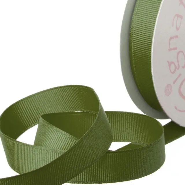 Ribbon Plain Grosgrain Olive (15mmx20m)