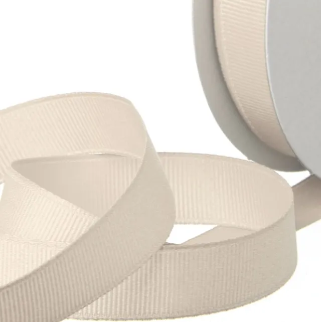 Ribbon Plain Grosgrain Natural (25mmx20m)