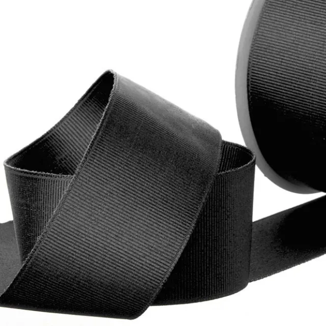 Ribbon Plain Grosgrain Black (38mmx20m)