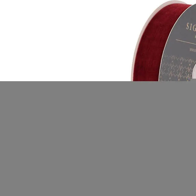 Ribbon Premium Plush Velvet Woven Edge Red (38mmx20m)