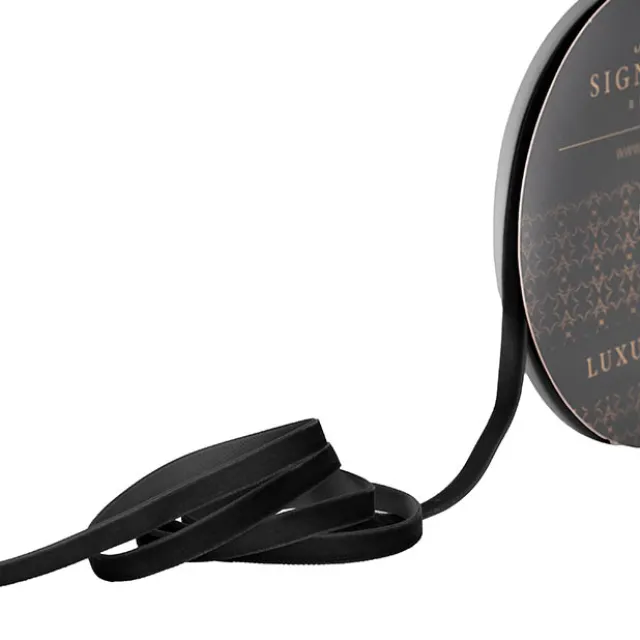 Ribbon Premium Plush Velvet Woven Edge Black (10mmx20m)