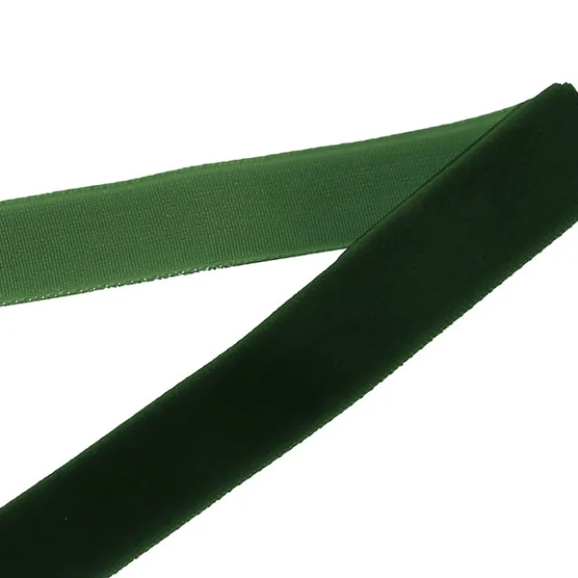 Ribbon Premium Plush Velvet Woven Forest Green (25mmx20m)
