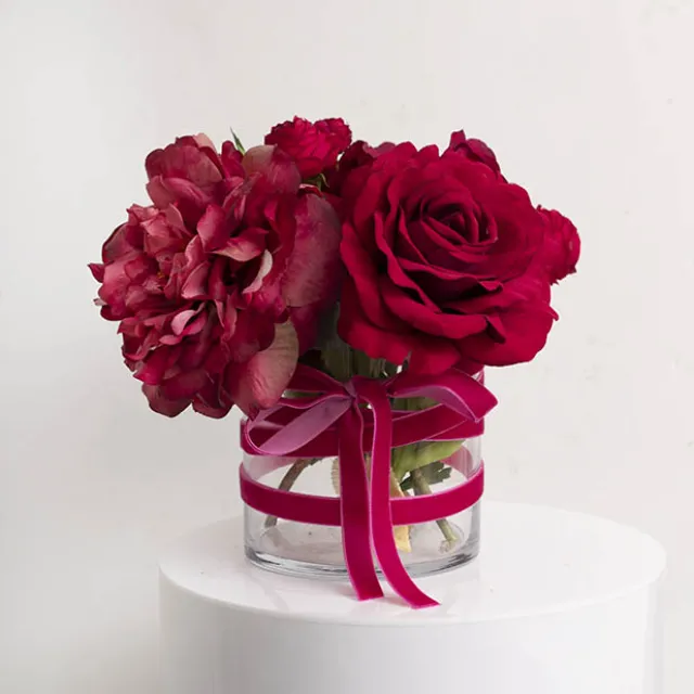 Ribbon Premium Plush Velvet Woven Edge Fuchsia (15mmx20m)