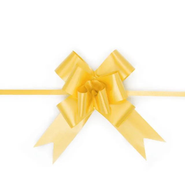 Ribbon Pull Bow Yellow (32mmx53cm) Pack 25