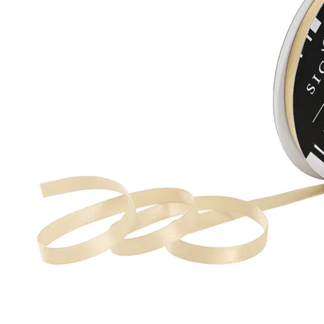 Ribbon Satin Deluxe Double Faced Ivory (6mmx25m)