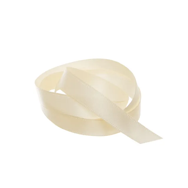 Ribbon Satin Deluxe Double Faced Ivory (10mmx25m)