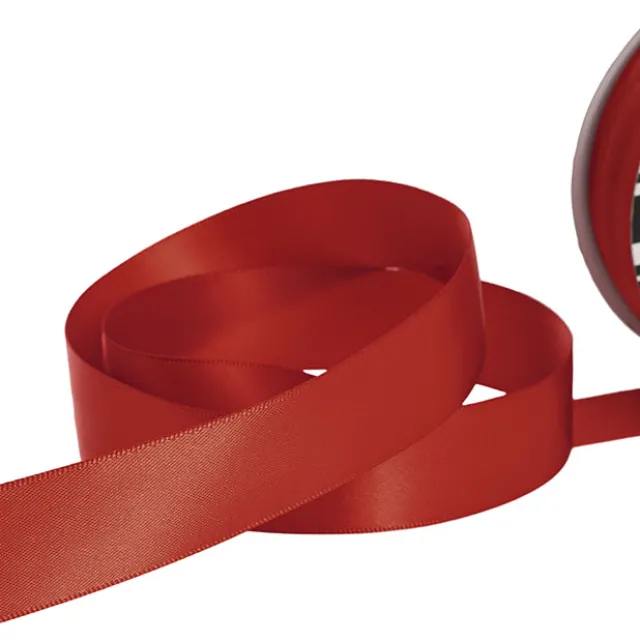 Ribbon Satin Deluxe Double Faced Rust (25mmx25m)