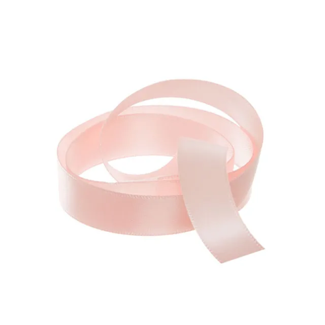 Ribbon Satin Deluxe Double Faced Baby Pink (15mmx25m)