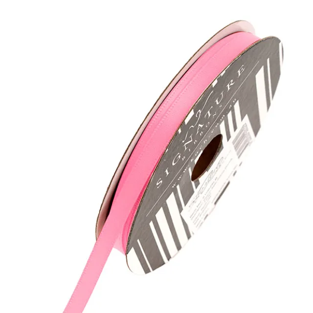 Ribbon Satin Deluxe Double Faced Mid Pink (6mmx25m)