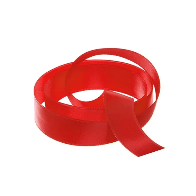 Ribbon Satin Deluxe Double Faced Red (15mmx25m)