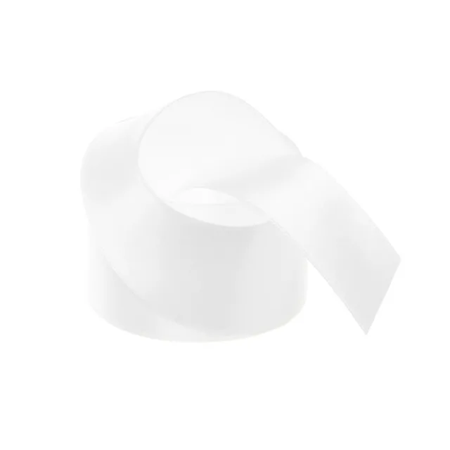 Ribbon Satin Deluxe Double Faced White (38mmx25m)