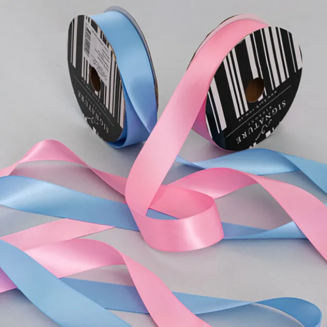 Ribbon Satin Deluxe Double Faced Mid Pink (25mmx25m)