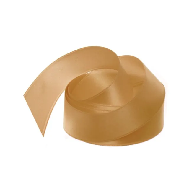 Ribbon Satin Deluxe Double Faced New Gold (25mmx25m)