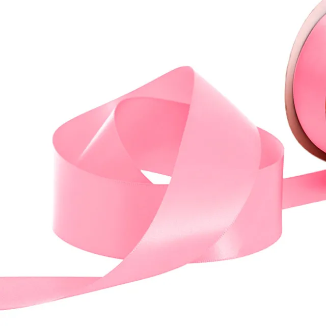 Ribbon Satin Deluxe Double Faced Mid Pink (38mmx25m)