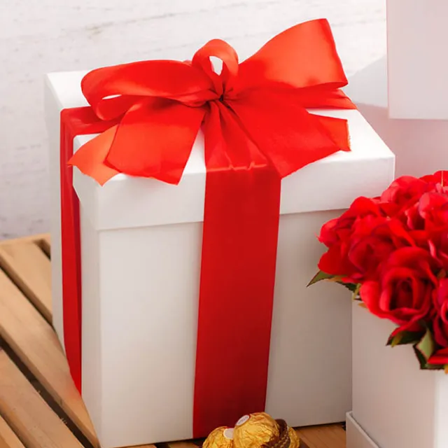 Ribbon Satin Deluxe Double Faced Red (25mmx25m)