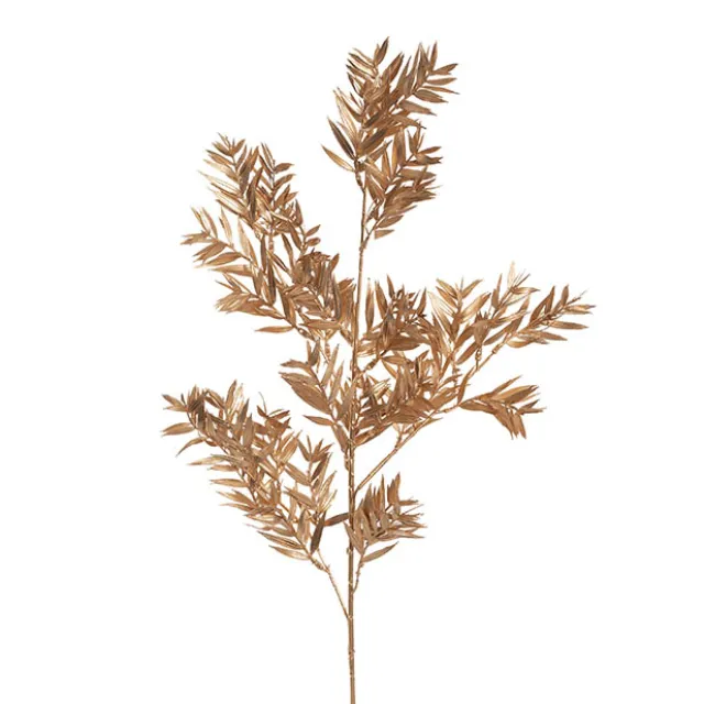 Rosemary Leaf Spray Metallic Gold (98cmH)