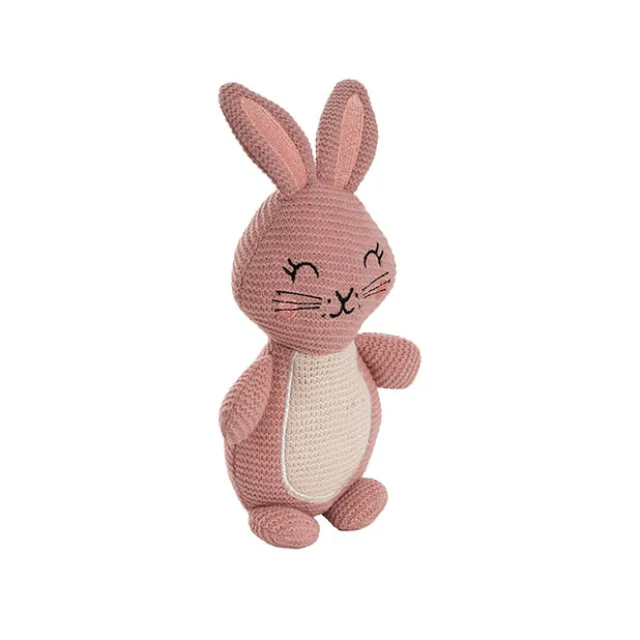 Rosie Knitted Bunny Plush Soft Toy Pink (29cmHT)