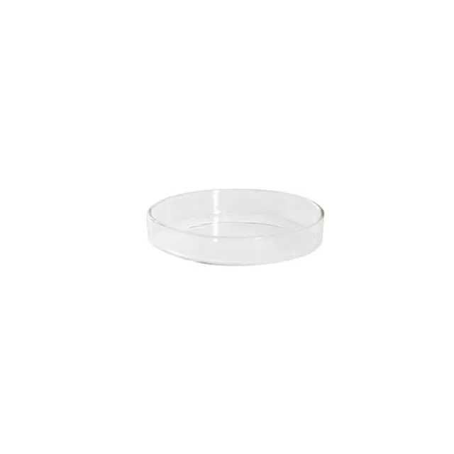 Round Glass Candle Plate Clear (7.5cmx1.5cmH)