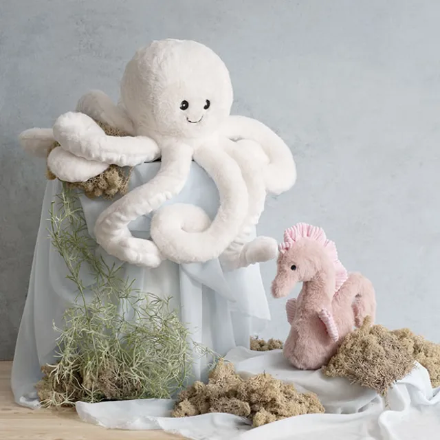 Octopus Sally Plush Soft Toy Cream (25cmST)