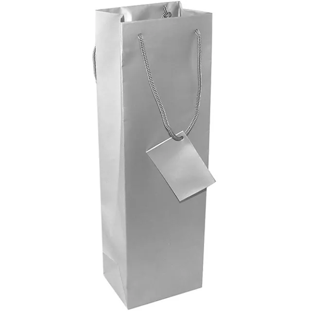 Wine Bottle Bags Single Pack 5 Silver (10.5X9X35cmH)