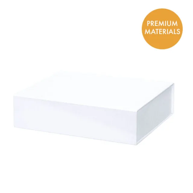 Hamper Gift Box Magnetic Flap Large White (38x26x9.5cmH)