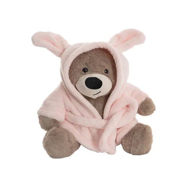 Teddy Bear Myles w Bathrobe Pink (25cmST)