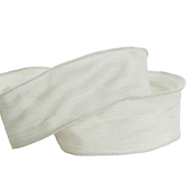 Ribbon Rustic Linen Wire Edge Pastel Sage Green (60mmx20m)