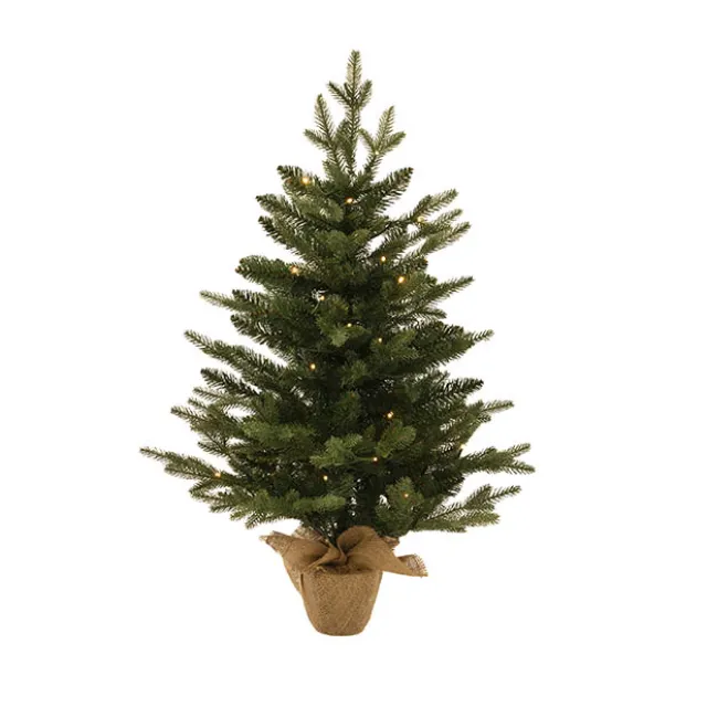 Real Touch Traditional Pine LED Tree Green (90cmH)