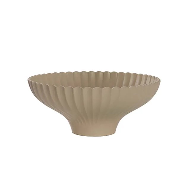 Scallop Bowl Matte Taupe (24cmDx10cmH)