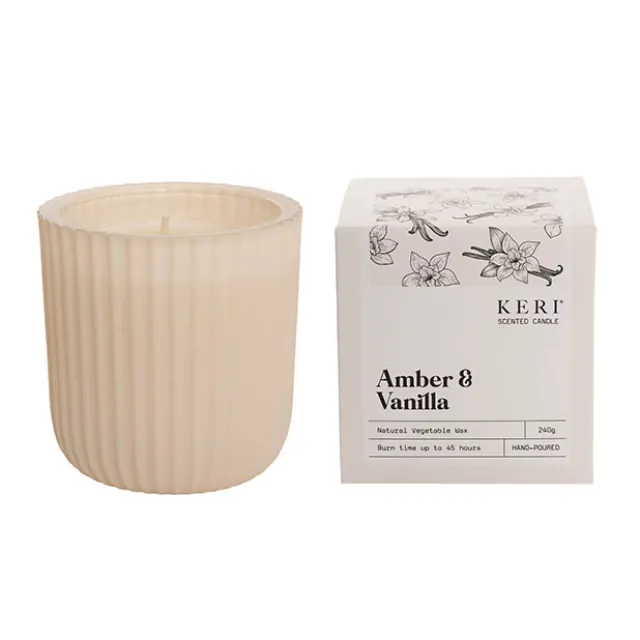 Scented Candle Evelyn III Amber & Vanilla (9x9cmH) 240g