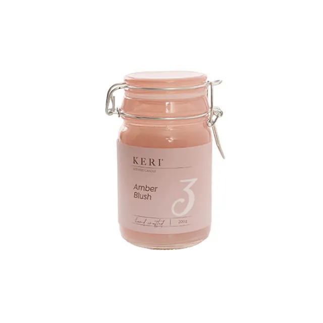 Scented Candle Honey Jar Amber Blush (6.5Dx12cmH) 200g