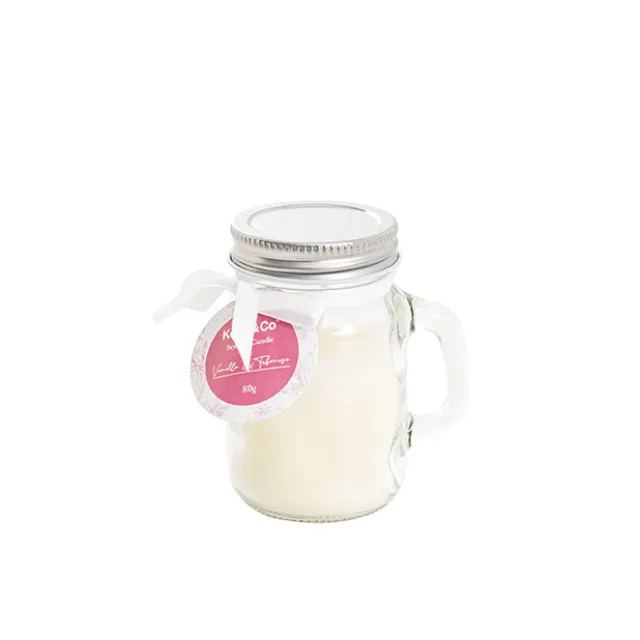 Scented Mason Jar Candle Ivory Vanilla Tuberose 80g (6x8cmH)