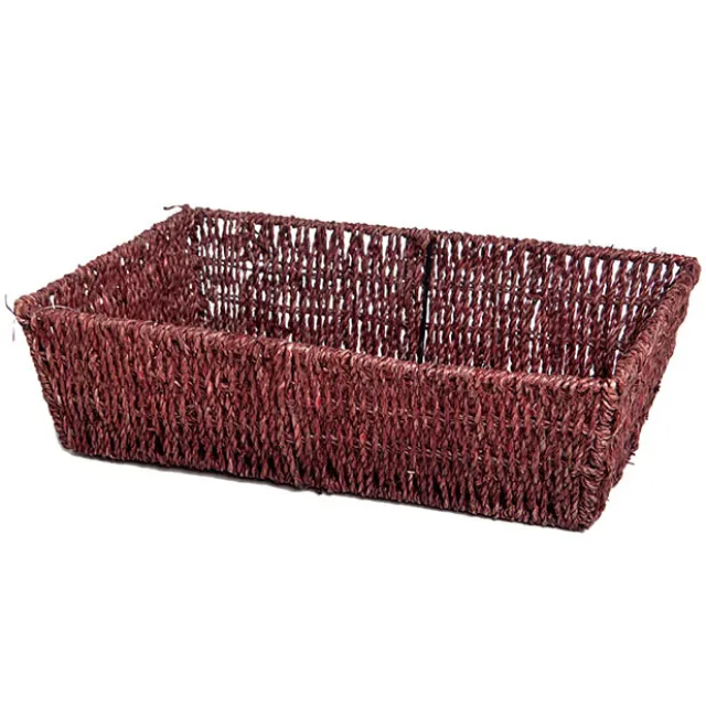 Seagrass Tray Rectangle Dark Brown (38x26x10cmH)