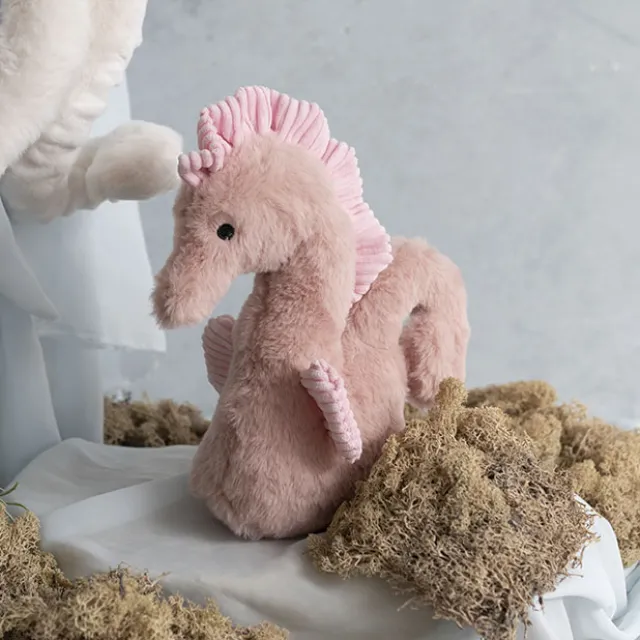 Seahorse Mira Plush Soft Toy Dusty Pink (25cmH)