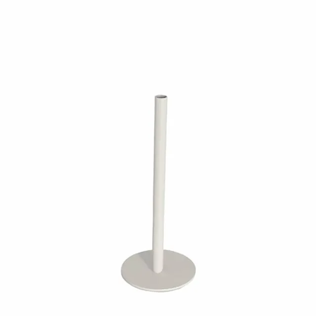 Single Metal Tube Vase Light Grey (8cmDx18cmH)