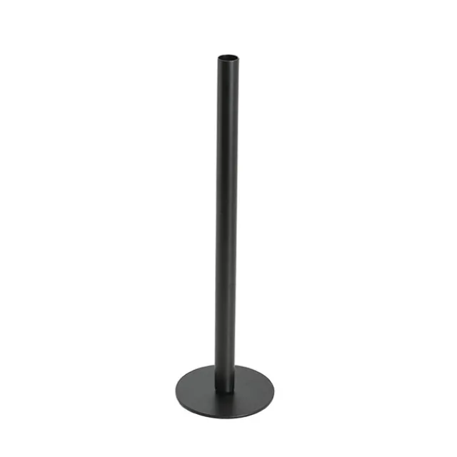 Single Metal Tube Vase Black (8cmDx28cmH)