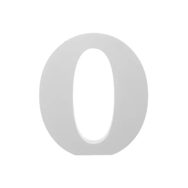 Single Wooden Letter "O" White (18cmH)