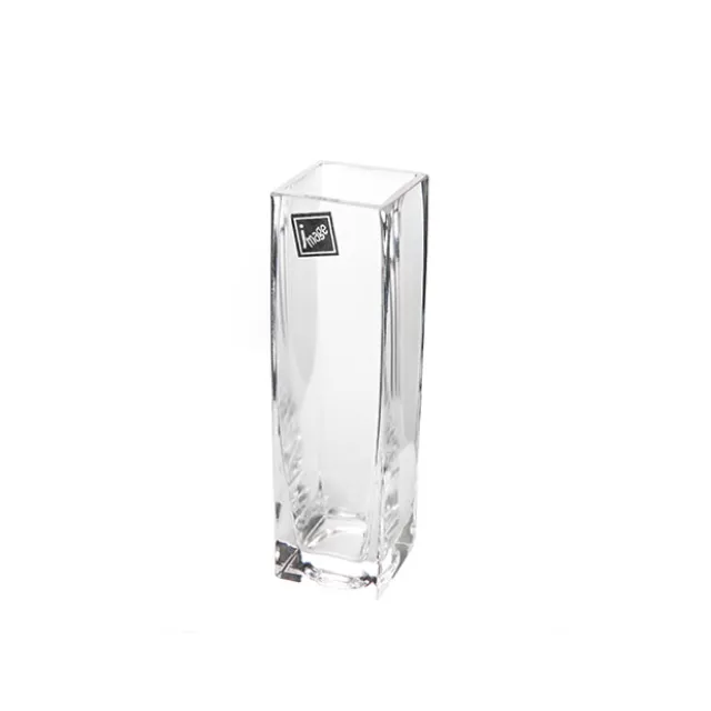 Square Glass Bud Vase Clear (4cmDx15cm)