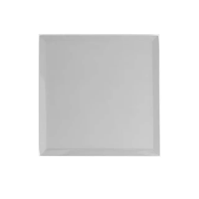 Square Mirror Glass Bevelled Plate Pack 4 Silver (15x15cmH)