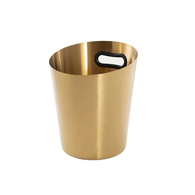 Stainless Steel Ice Bucket w Handle 5L Gold(18x13.5x21.5cmH)